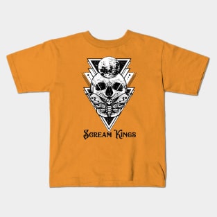 Death's Head Moth Skull Scream Kings Logo Kids T-Shirt